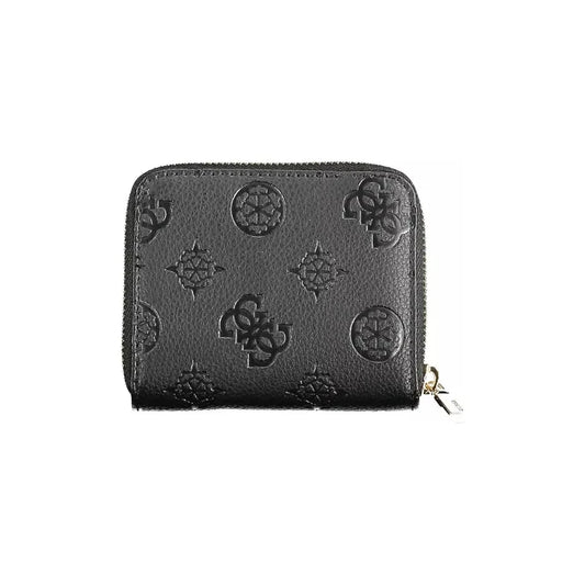 Guess Jeans Elegant Black Wallet with Contrasting Details Guess Jeans