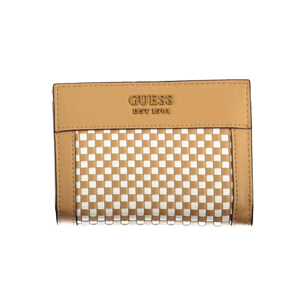 Guess Jeans Elegant Brown Compact Wallet with Secure Closure Guess Jeans