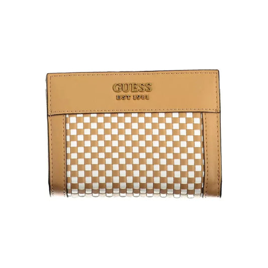 Guess Jeans Elegant Brown Compact Wallet with Secure Closure Guess Jeans