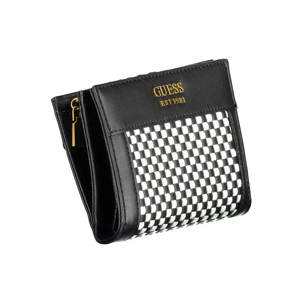 Guess Jeans Sleek Black Polyethylene Wallet with Contrasting Details Guess Jeans