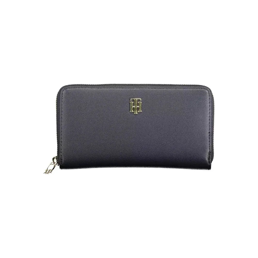 Tommy Hilfiger Elegant Blue Polyethylene Wallet with Logo Detail Tommy Hilfiger