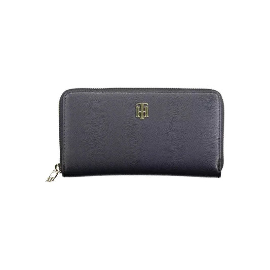 Tommy Hilfiger Elegant Blue Polyethylene Wallet with Logo Detail Tommy Hilfiger