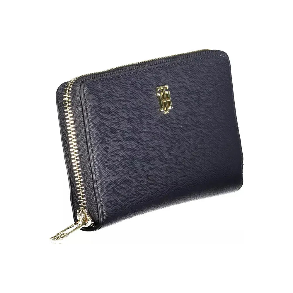 Tommy Hilfiger Elegant Blue Polyethylene Wallet with Logo Detail Tommy Hilfiger