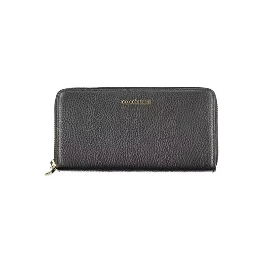 Coccinelle Elegant Black Leather Wallet with Multiple Compartments Coccinelle