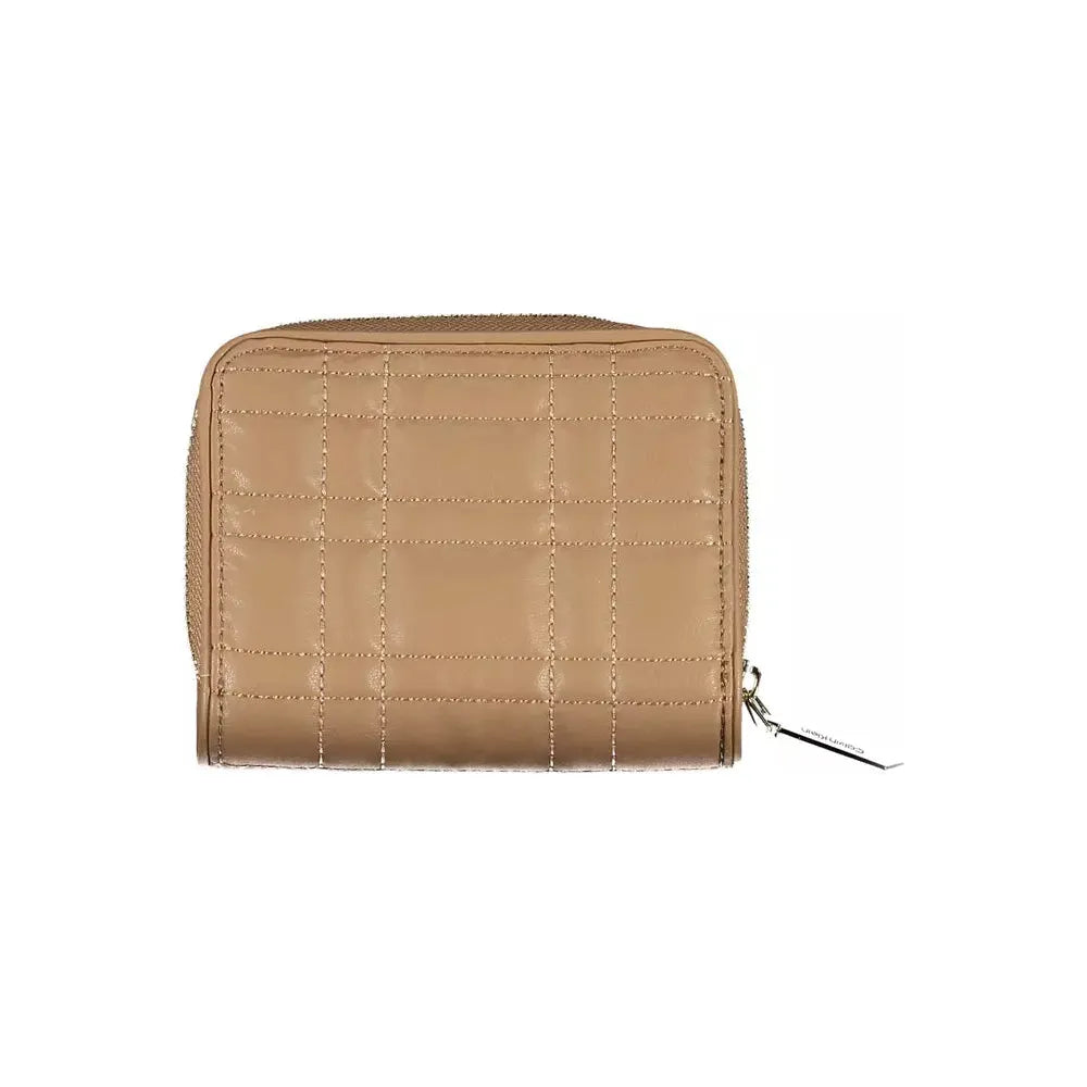 Calvin Klein Elegant Beige Zip Wallet with RFID Lock Calvin Klein