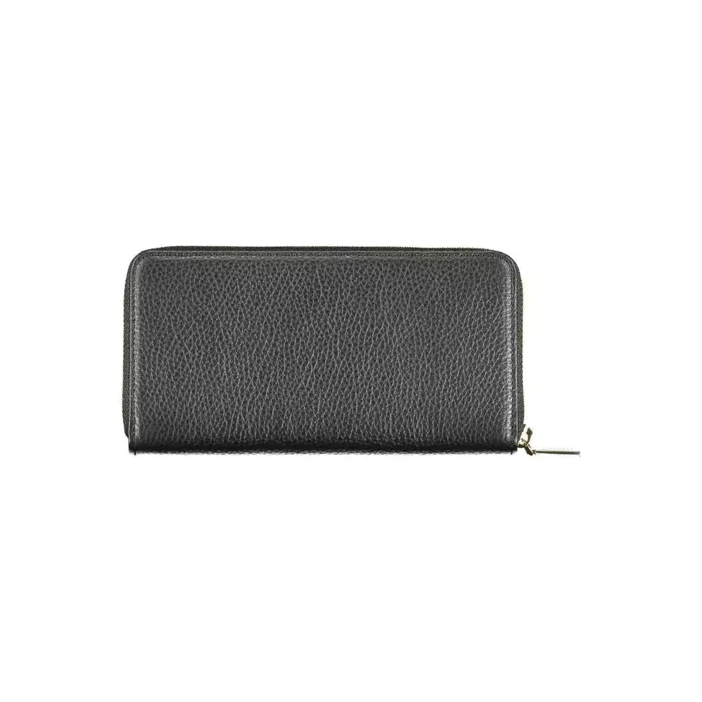 Coccinelle Elegant Black Leather Wallet with Multiple Compartments Coccinelle