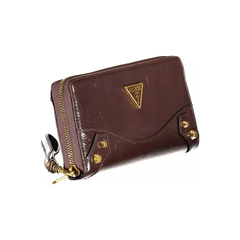 Guess Jeans Elegant Brown Polyethylene Wallet Guess Jeans