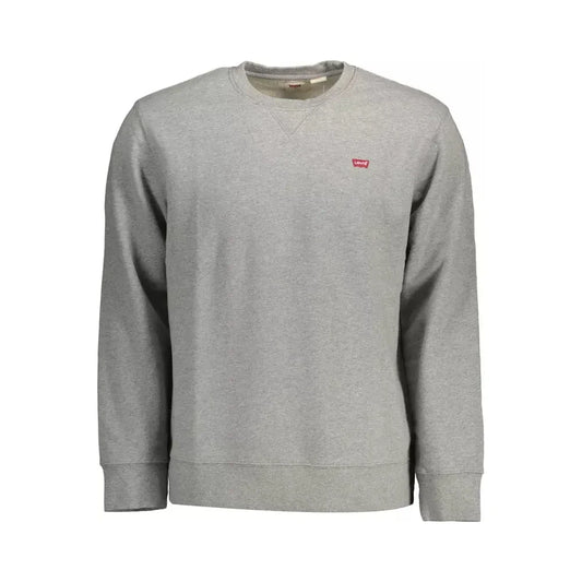 Levi's Chic Gray Long-Sleeved Logo Sweatshirt Levi's