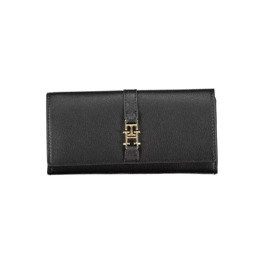 Tommy Hilfiger Elegant Black Contrast Detail Wallet Tommy Hilfiger