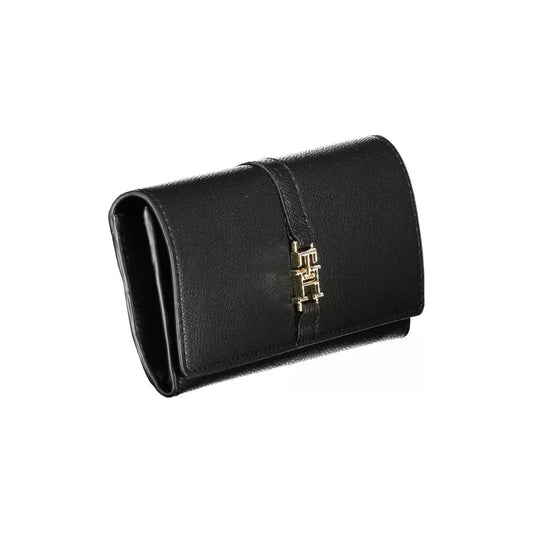 Tommy Hilfiger Elegant Black Contrast Detail Wallet Tommy Hilfiger