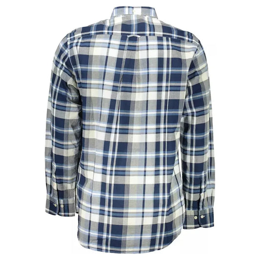 Gant Elegant Blue Cotton Long Sleeve Shirt Gant