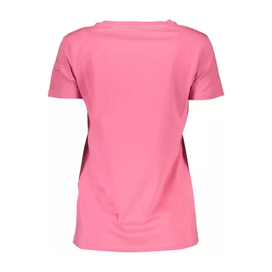 Scervino Street Chic Pink Embroidered Tee with Contrasting Details Scervino Street