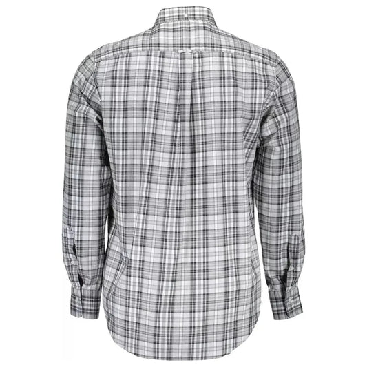 Gant Elegant Gray Cotton Long Sleeve Men's Shirt Gant