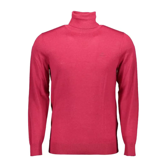 Gant Elegant Wool Mock Neck Sweater in Pink Gant