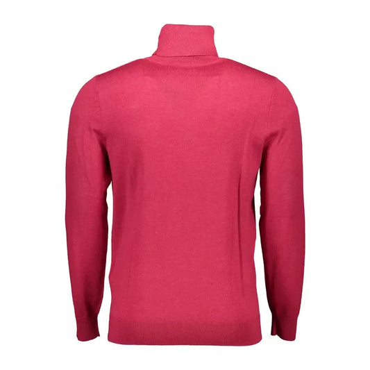 Gant Elegant Wool Mock Neck Sweater in Pink Gant