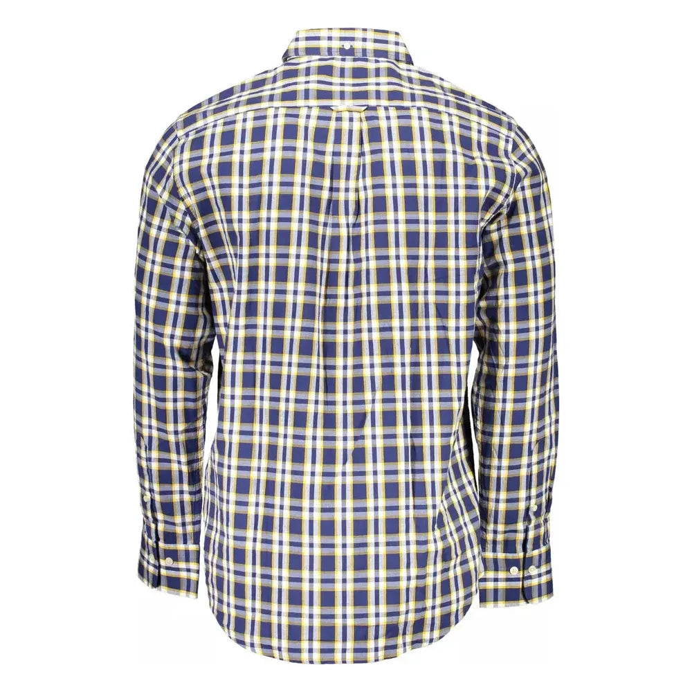 Gant Refined Blue Cotton Long Sleeve Shirt Gant