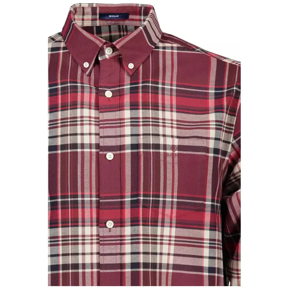 Gant Elegant Pink Button-Down Cotton Shirt Gant