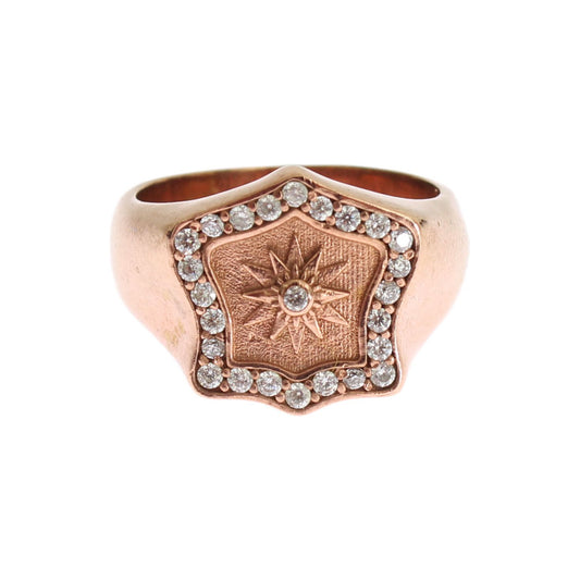 Nialaya Chic Pink Gold Plated Sterling Silver Ring Ring Nialaya