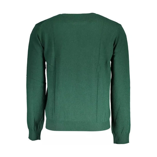 La Martina Elegant Green Embroidered Sweater La Martina