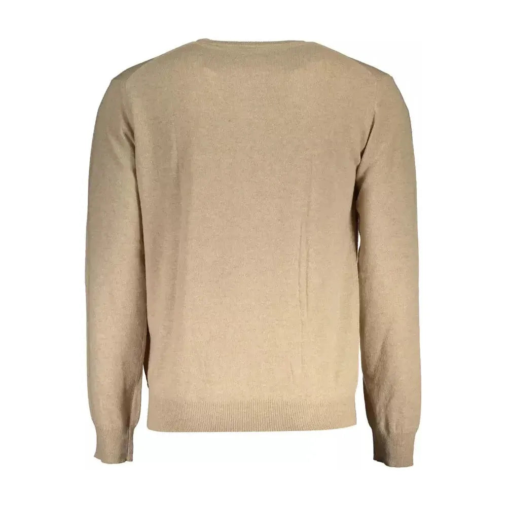 La Martina Elegant Beige Wool-Blend Sweater for Men La Martina