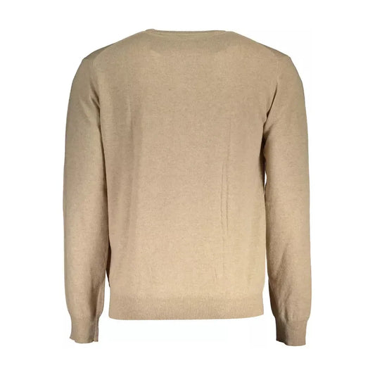 La Martina "Beige Wool Men Sweater Classic Comfort Knitwear" La Martina