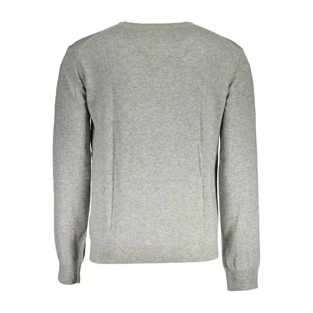 La Martina Gray Wool Men Sweater