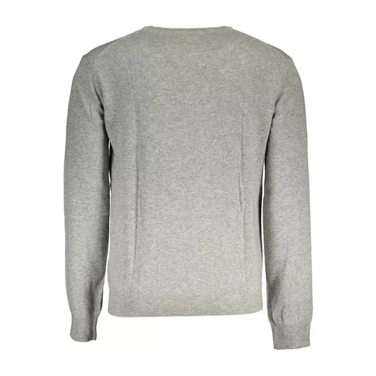 La Martina Gray Wool Men Sweater La Martina