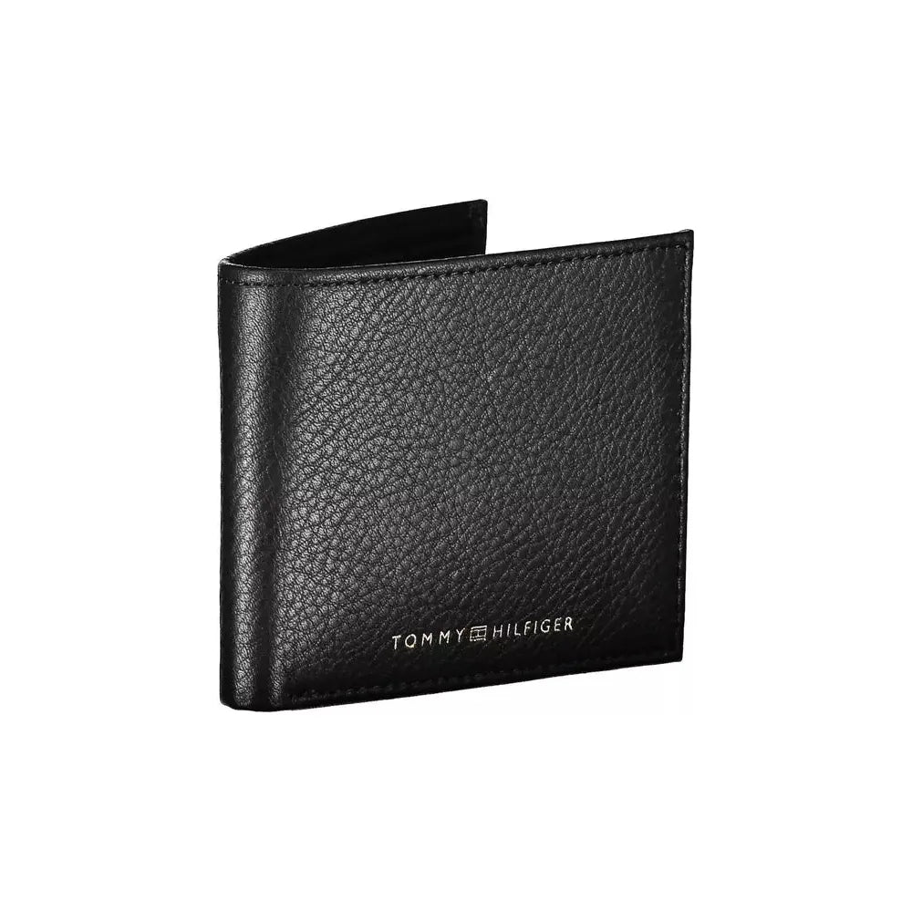 Tommy Hilfiger Elegant Black Leather Wallet Tommy Hilfiger