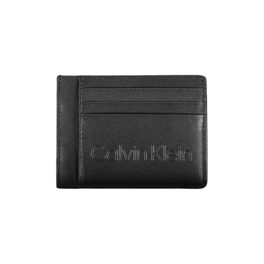 Calvin Klein Sleek Black Polyethylene Card Holder Calvin Klein