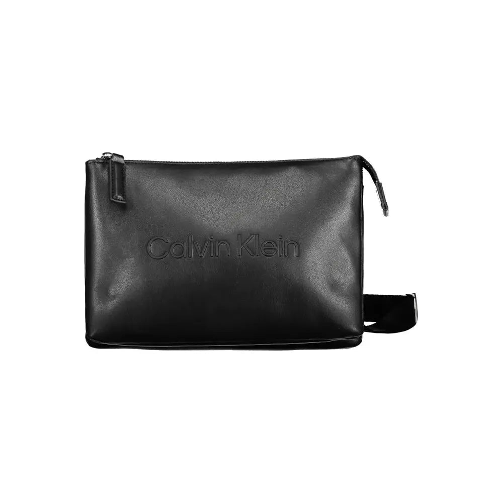 Calvin Klein Sleek Black Shoulder Bag with Logo Detail Calvin Klein