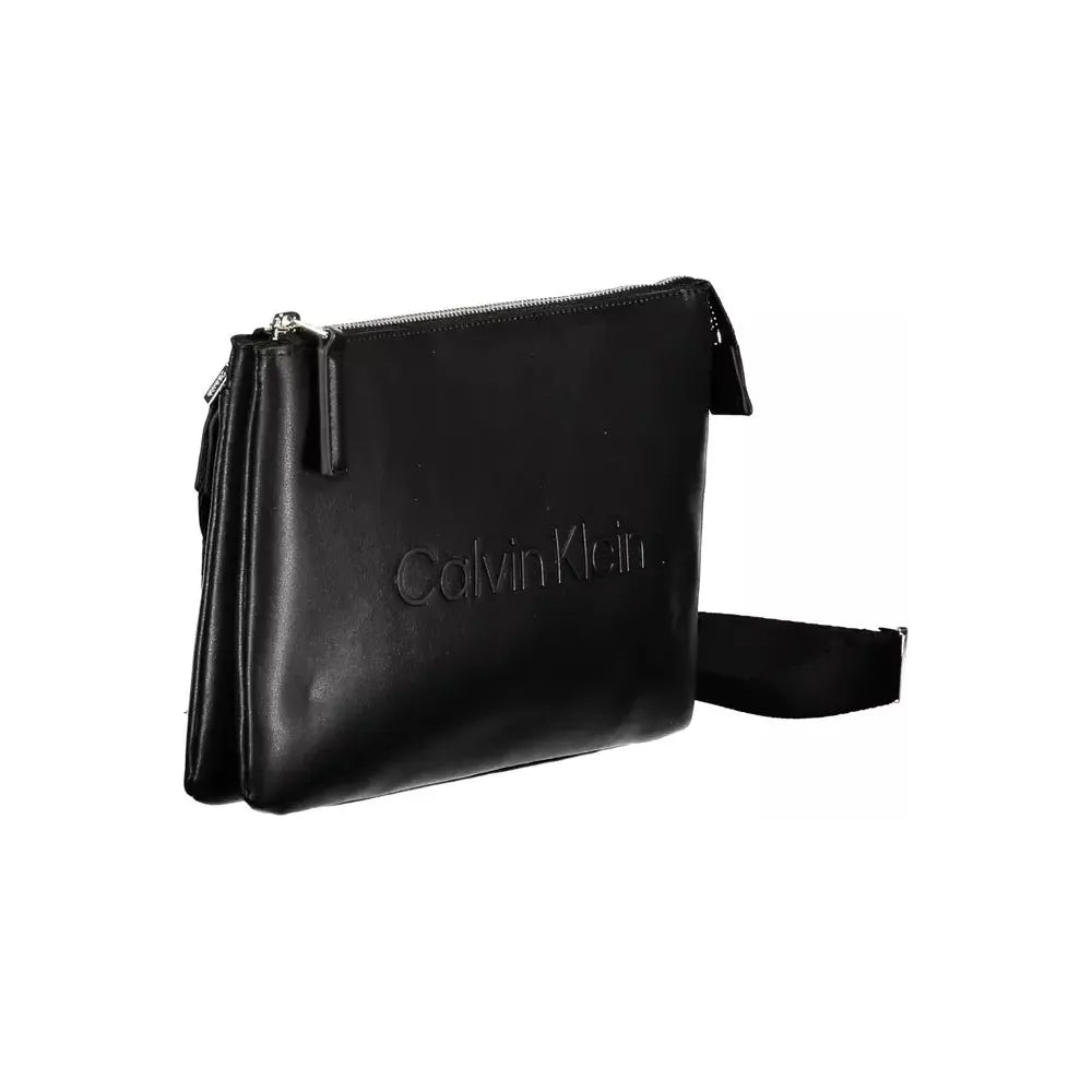 Calvin Klein Sleek Black Shoulder Bag with Logo Detail Calvin Klein