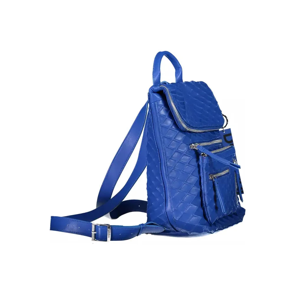 Desigual Chic Blue Urban Backpack with Contrasting Details Desigual