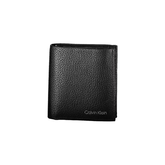 Calvin Klein Sleek Black Leather Bi-fold Wallet Calvin Klein