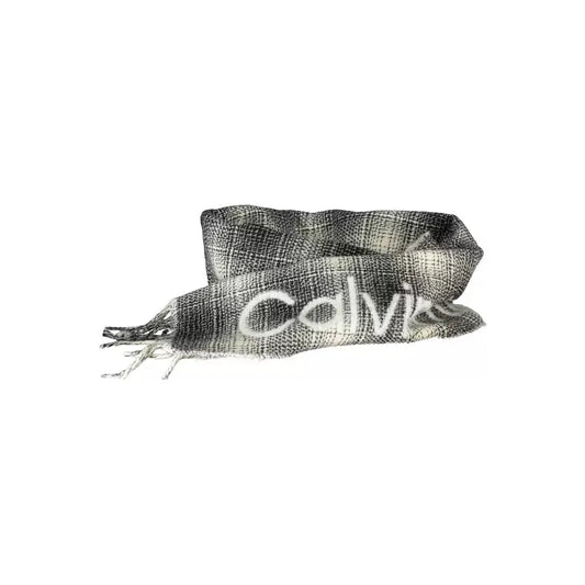 Calvin Klein White Wool Men Scarf Calvin Klein