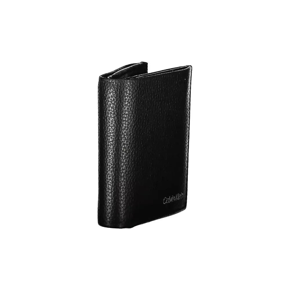 Calvin Klein Sleek Black Leather Bi-fold Wallet Calvin Klein