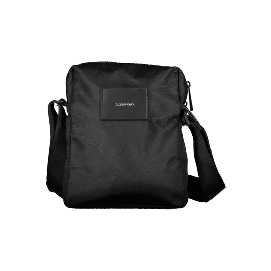 Calvin Klein Sleek Black Shoulder Bag with Contrasting Details Calvin Klein