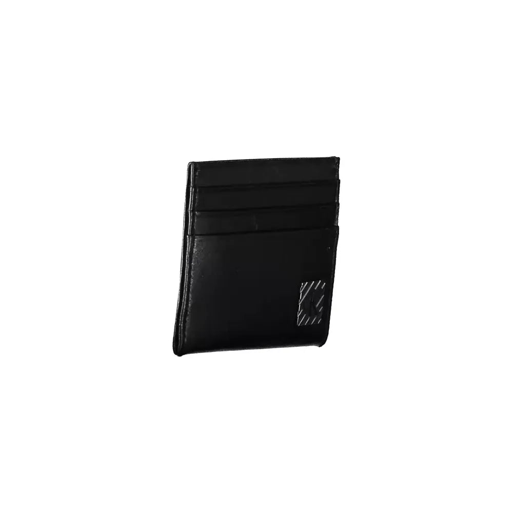 Calvin Klein Sleek Black Leather Cardholder Calvin Klein