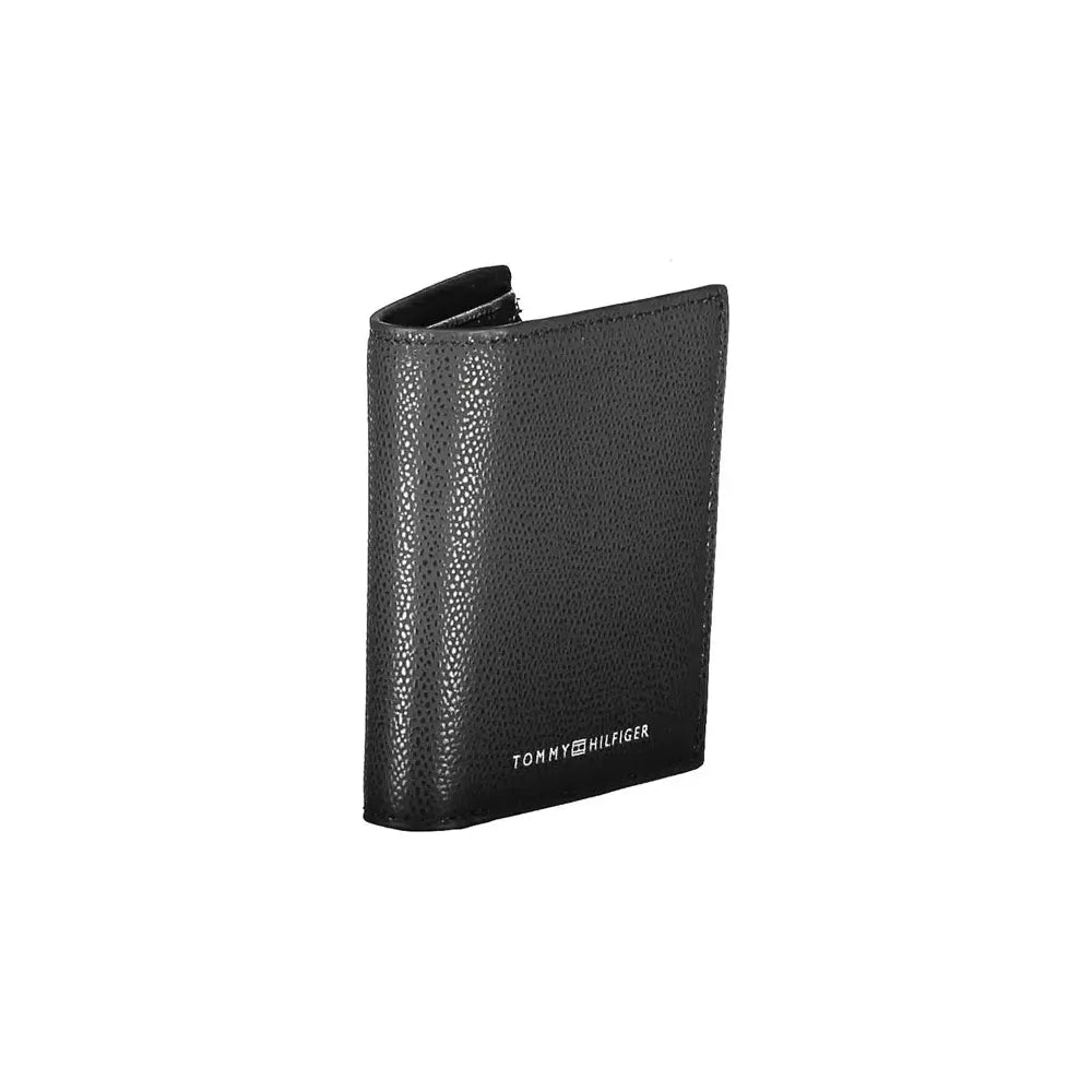 Tommy Hilfiger Elegant Black Leather RFID Wallet Tommy Hilfiger