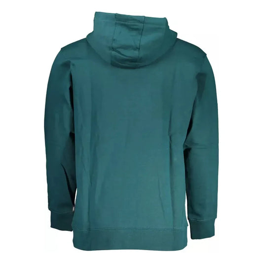 Vans Green Cotton Hooded Sweatshirt with Central Pocket Vans