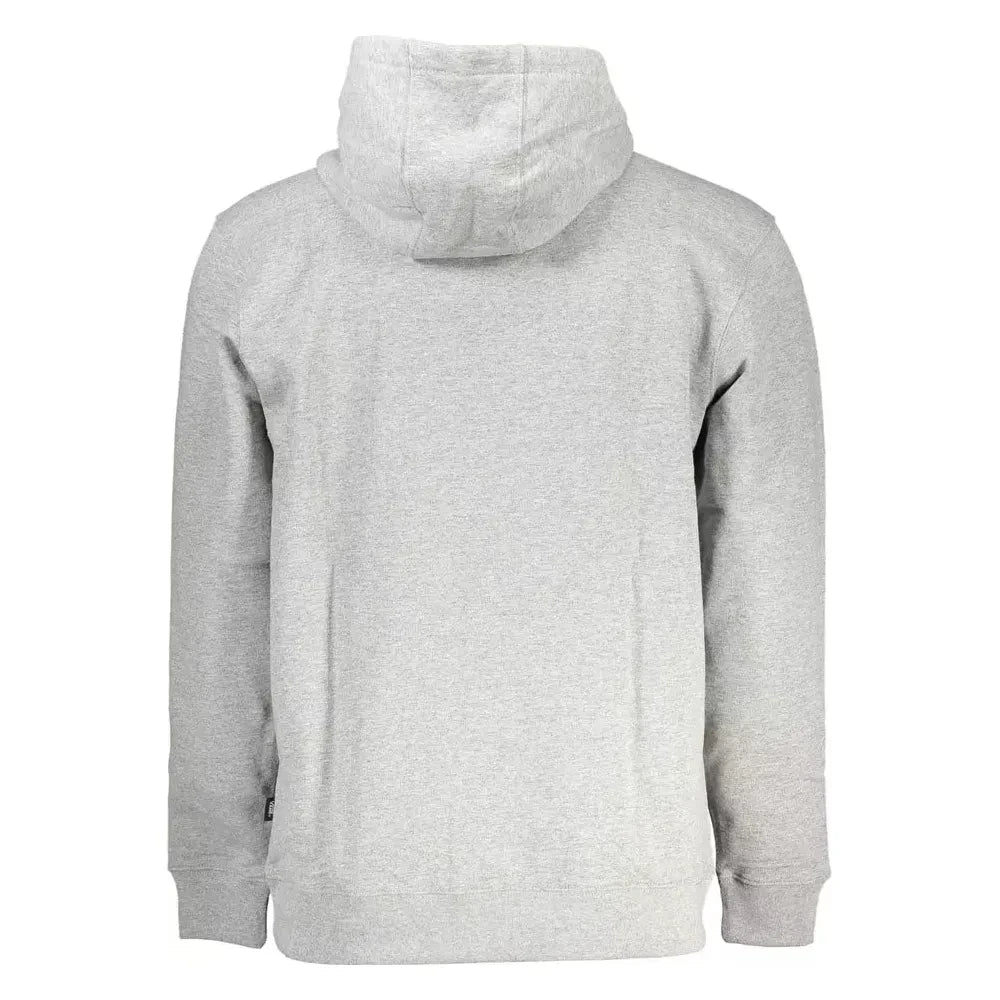 Vans Sleek Gray Hooded Sweatshirt with Central Pocket Vans