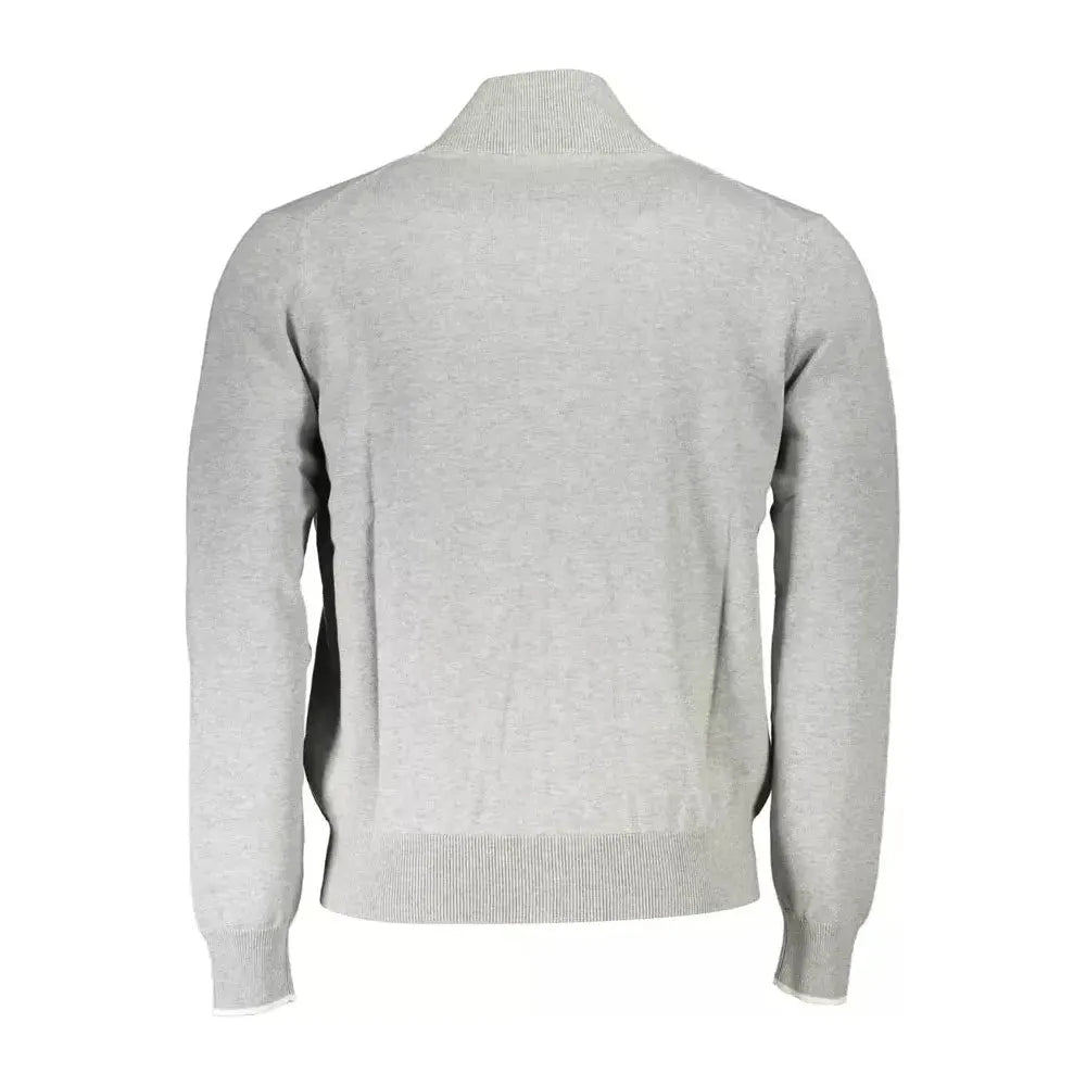 North Sails Gray Cotton Men Sweater