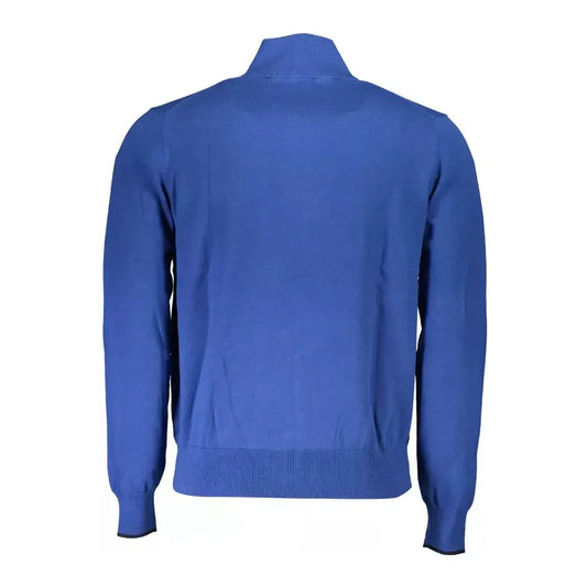 North Sails Blue Organic Cotton Men Sweater North Sails