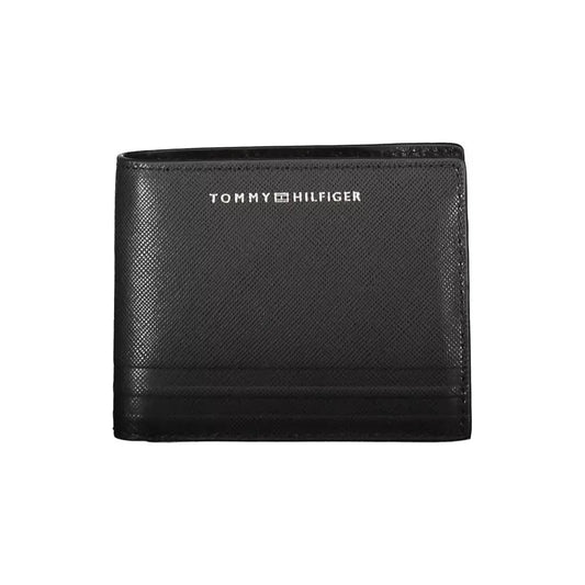 Tommy Hilfiger Elegant Black Leather Bifold Wallet Tommy Hilfiger