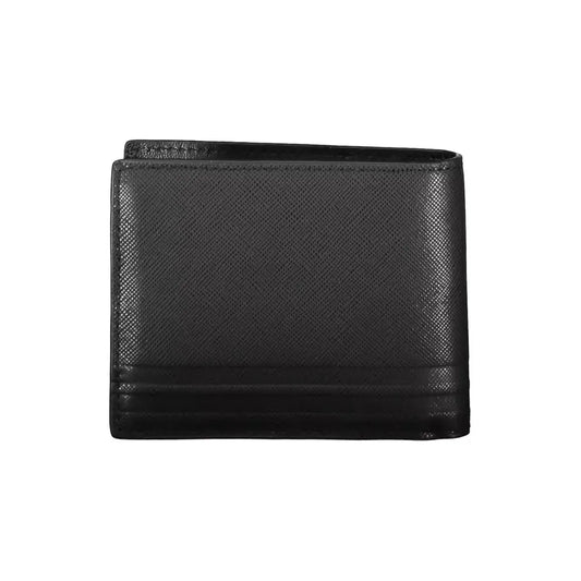 Tommy Hilfiger Elegant Black Leather Bifold Wallet Tommy Hilfiger