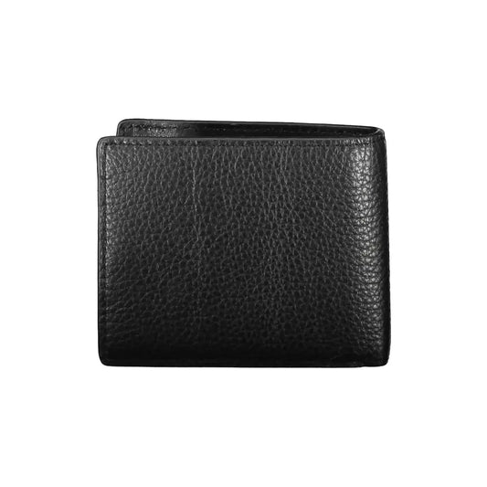 Tommy Hilfiger Sleek Black Leather Wallet with Logo Detail Tommy Hilfiger