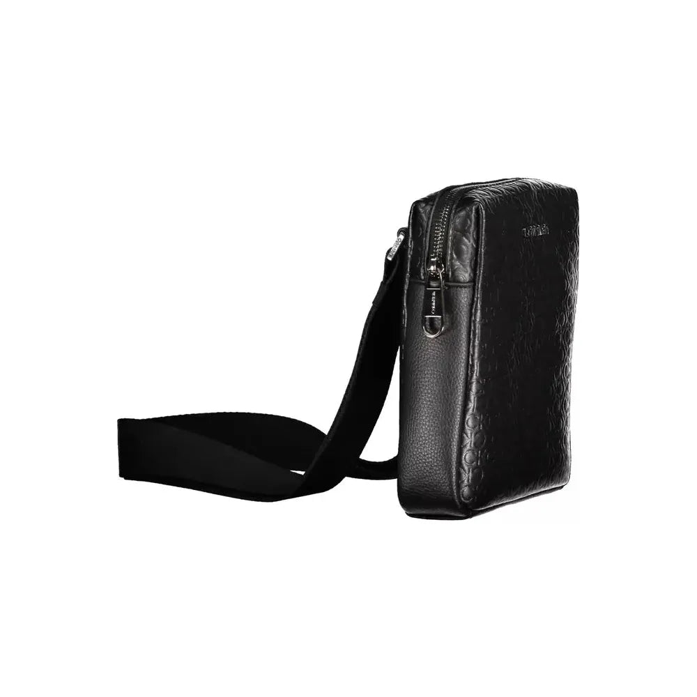 Calvin Klein Elegant Black Shoulder Bag with Contrast Details Calvin Klein