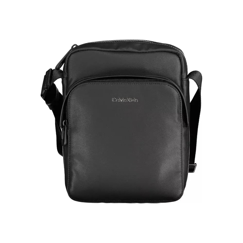 Calvin Klein Sleek Black Contrast Detail Shoulder Bag Calvin Klein