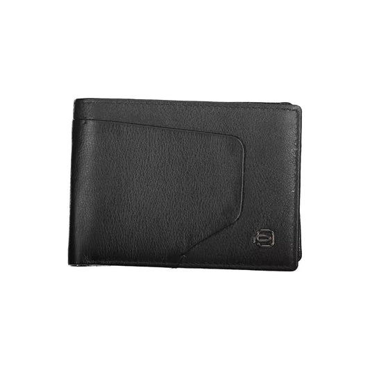 Piquadro Elegant Black Leather Wallet with RFID Blocker Piquadro