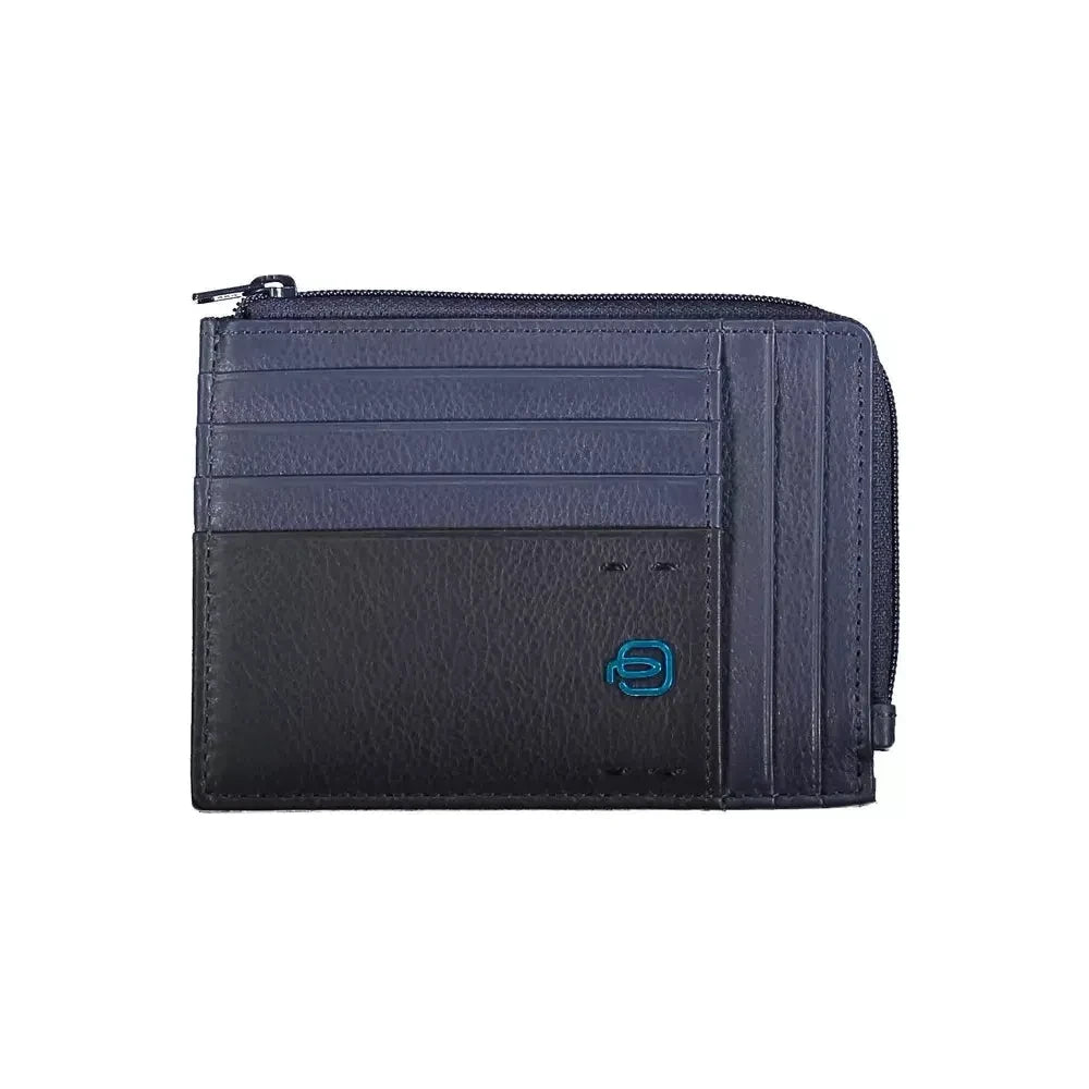 Piquadro Sleek Blue Leather Card Holder with RFID Block Piquadro