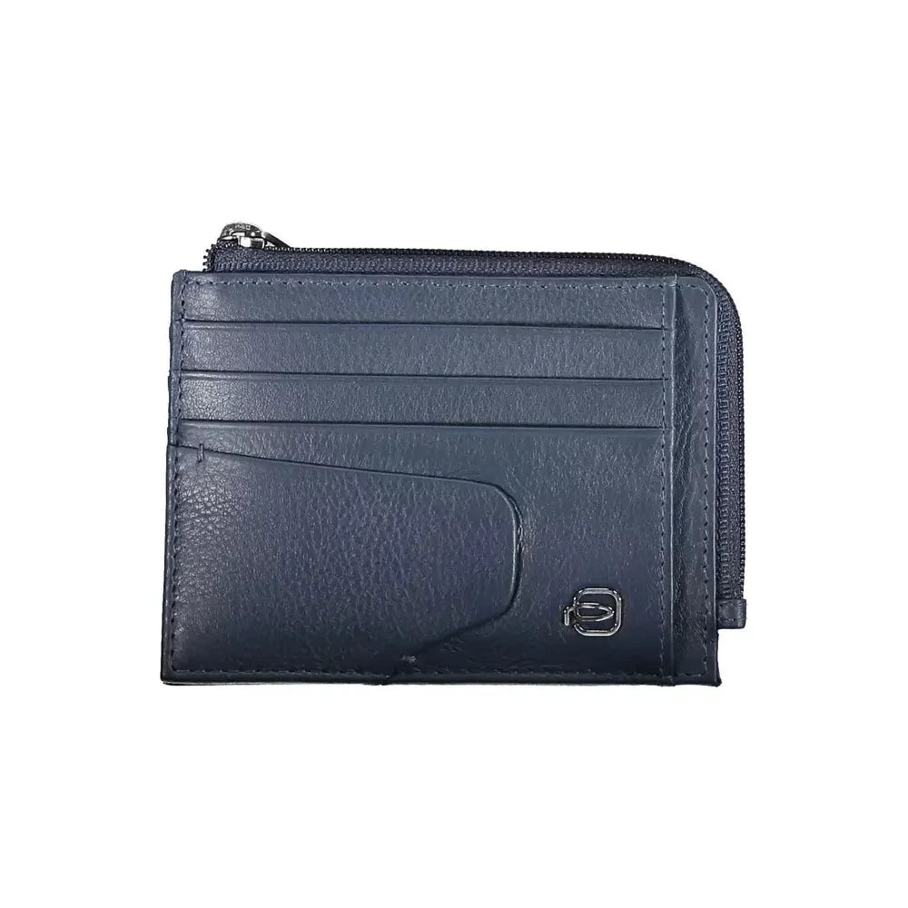 Piquadro Sleek Blue Leather Card Holder with RFID Blocker Piquadro